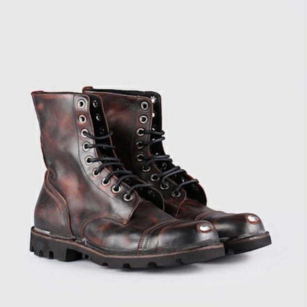 Diesel Hardkor Steel Toe Mens Lace Up Boots NWT